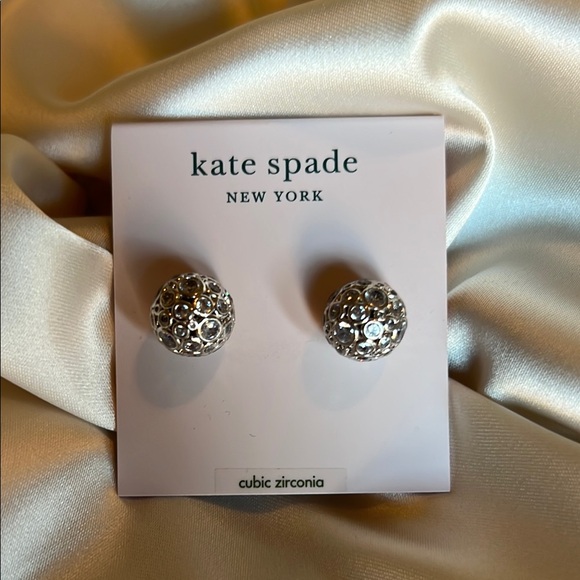Kate Spade Silver Cubic Zirconia Earrings - Picture 1 of 3